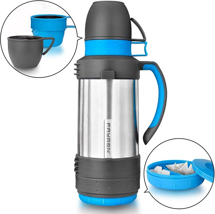 Borraccia termica in acciaio inossidabile con boccetta termica