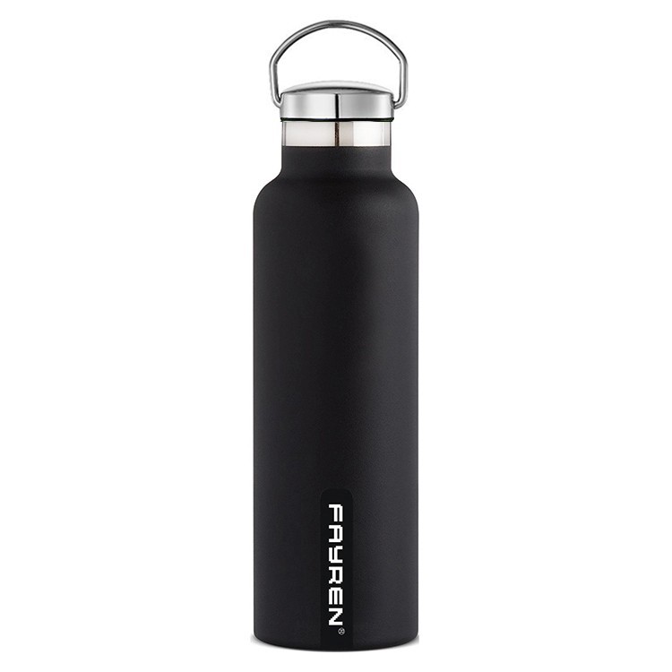 Personalized Black Stainless Steel Water Bottles