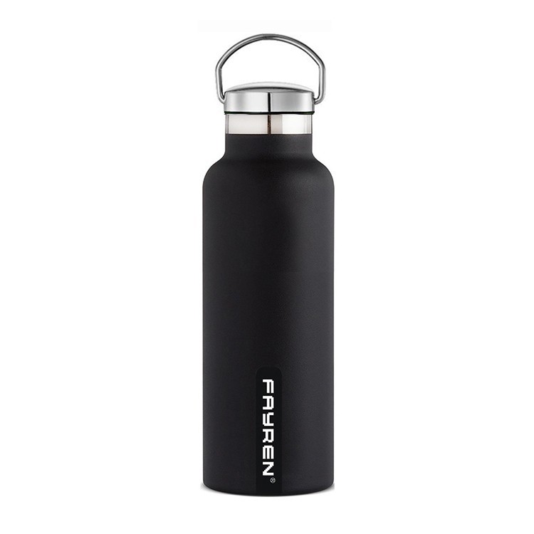 Personalized Black Stainless Steel Water Bottles