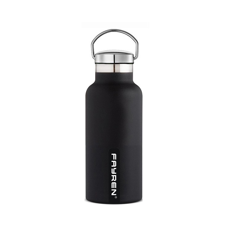 Personalized Black Stainless Steel Water Bottles