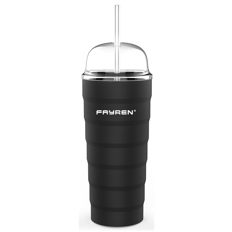 Custom Double Walled Tumbler With Straw