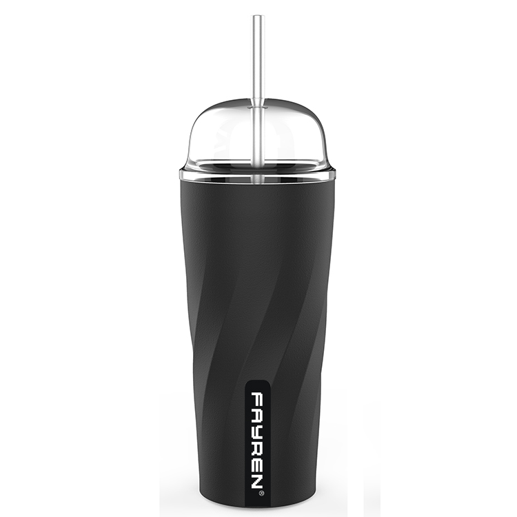 Tazza da viaggio con logo riutilizzabile con coperchio
