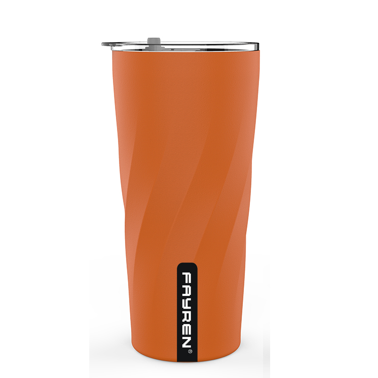 Tazza da viaggio con logo personalizzato in acciaio inossidabile con coperchio
