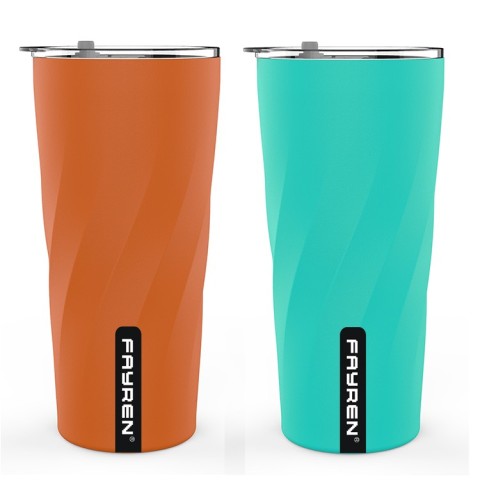 Tazza da viaggio con logo personalizzato in acciaio inossidabile con coperchio
