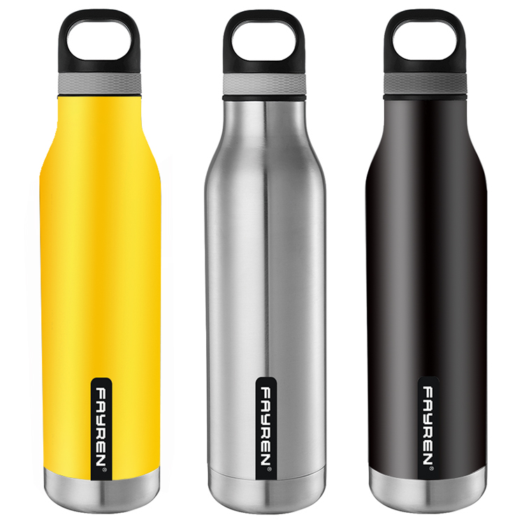 Stainless steel bulk vacuum flask water bottle with handle