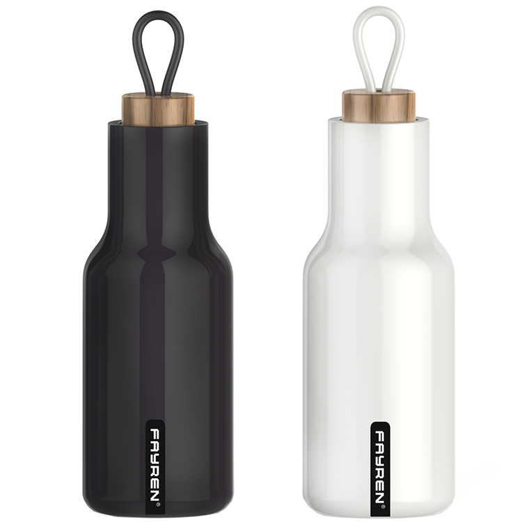 Sports Water Bottle with Bamboo lid