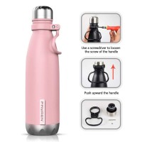 Bottiglia d'acqua con boccetta sottovuoto in acciaio inossidabile incisa al laser