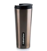 Taza de café y té de viaje al vacío de acero inoxidable de doble pared