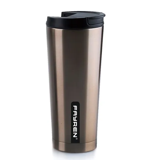 Taza de café y té de viaje al vacío de acero inoxidable de doble pared
