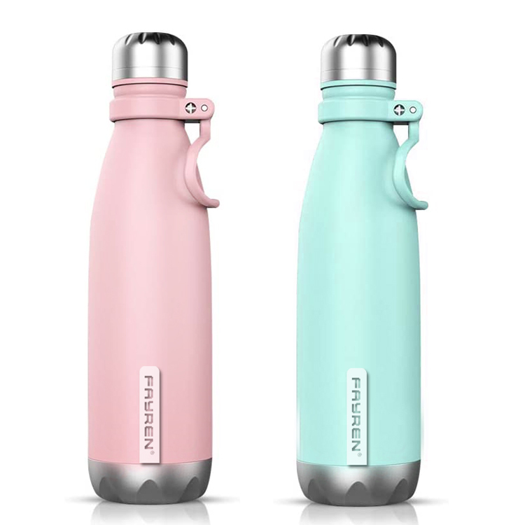 Bottiglia d'acqua con boccetta sottovuoto in acciaio inossidabile incisa al laser