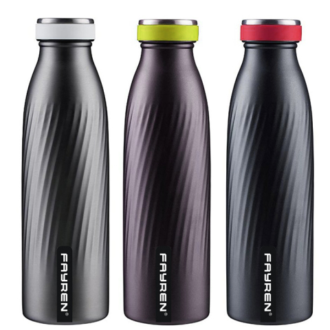 Wiederverwendbare 750-ml-Wasserflasche aus Edelstahl mit individuellem Etikett