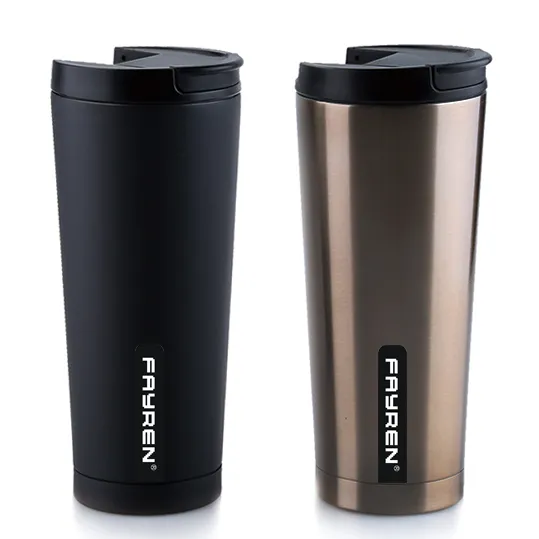 Taza de café y té de viaje al vacío de acero inoxidable de doble pared