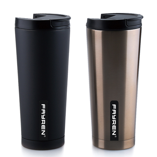 Taza de café y té de viaje al vacío de acero inoxidable de doble pared