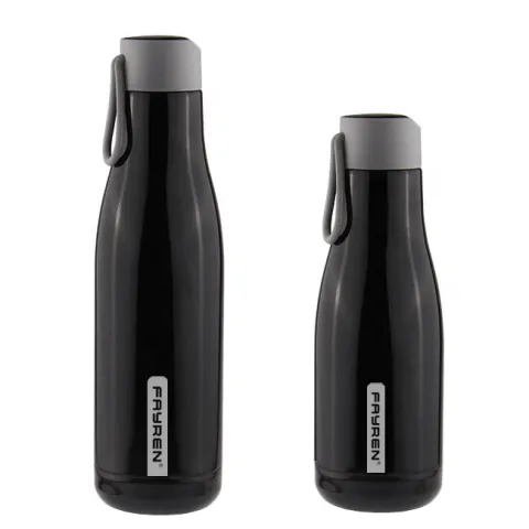 Taza de doble pared termo botella de agua moderna con cuerda