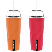 ストロー付きスチールタンブラーカップ