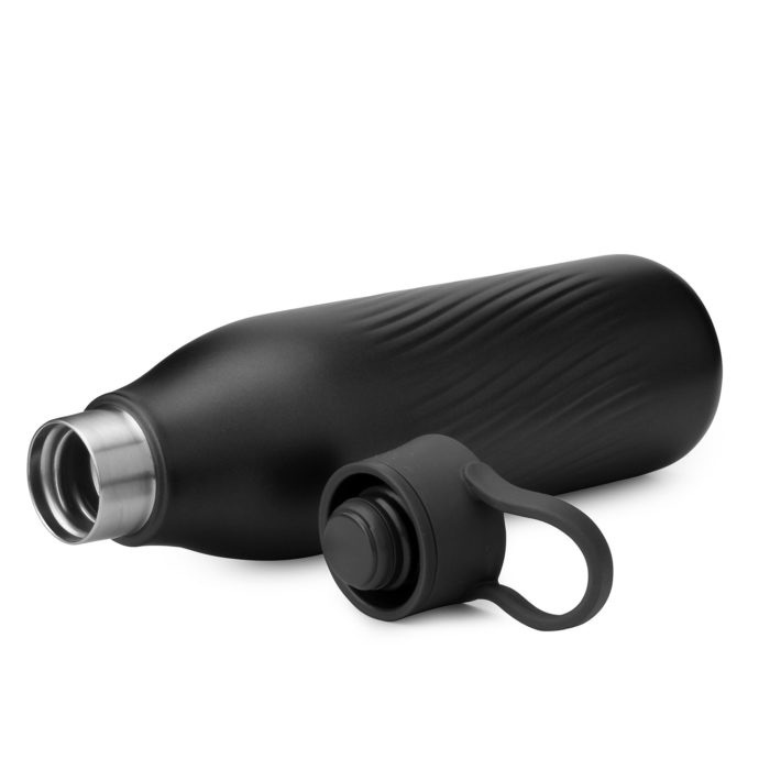 Thermal Insulated Stainless Steel Narrow Mouth Water Bottle with Silicone Handle