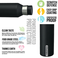 Stylish double wall leak proof insulated vacuum flask with bamboo lid for outdoor sports