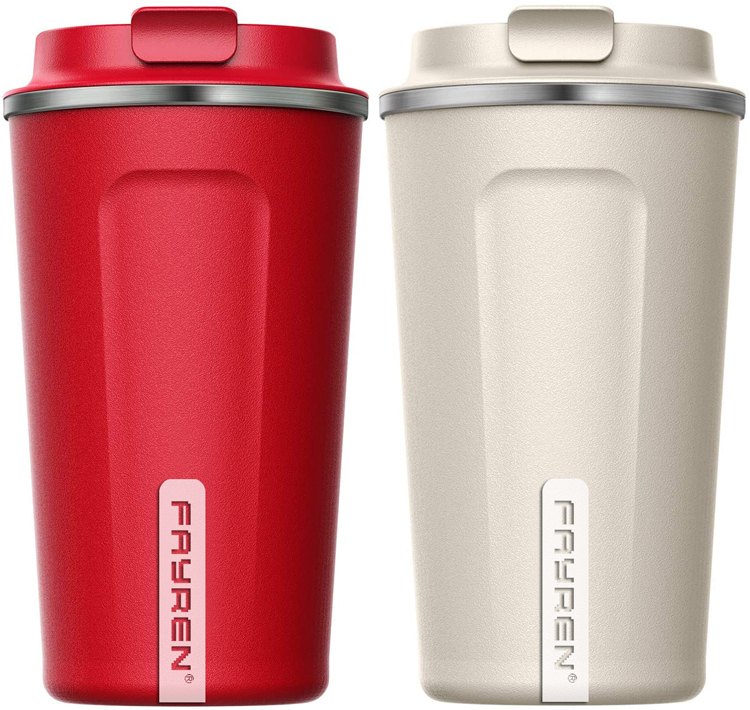 Double Wall Vacuum Insulation Coffee Tumbler with Leakproof Screw Lid Reusable Thermal