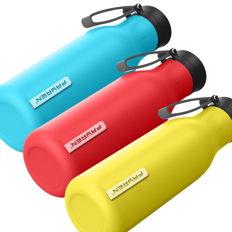 Borraccia ecologica in acciaio inossidabile a doppia parete con bocca centrale