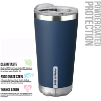 كوب قهوة معزول بجدار مزدوج مع غطاء للسفر