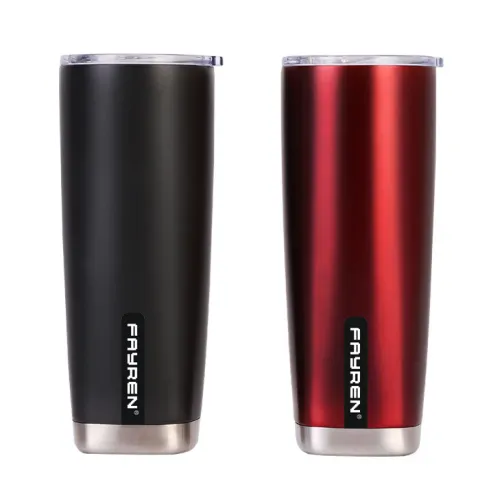 18oz Stainless Steel square Tumbler Double Walled Vacuum Coffee Mug Cup with Lids