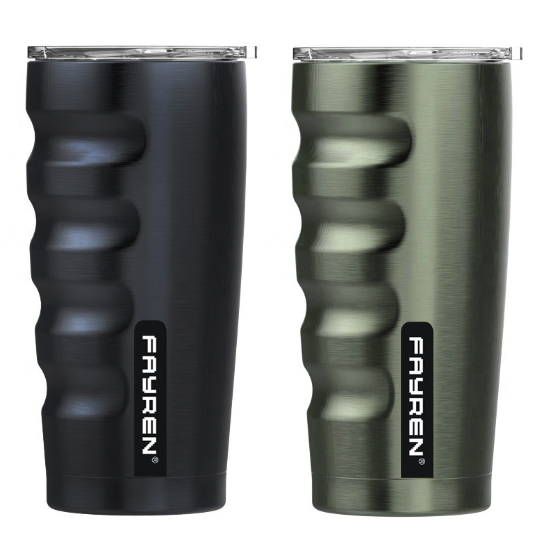 Wunderschön gestaltete, vakuumversiegelte, isolierte Kaffeetasse aus Edelstahl