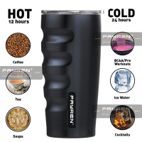 Wunderschön gestaltete, vakuumversiegelte, isolierte Kaffeetasse aus Edelstahl