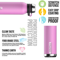 Leak proof drinking bottle with Thermalock insulation BPA-free water bottle with screw cap