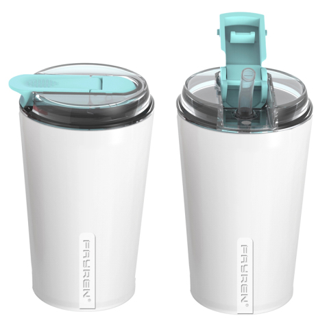 Tazza da caffè da viaggio premium riutilizzabile in acciaio inossidabile da 16 once