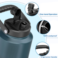 Bottiglia d'acqua con caraffa isolata sotto vuoto da 3,7 litri in acciaio inossidabile per uso alimentare 18/8