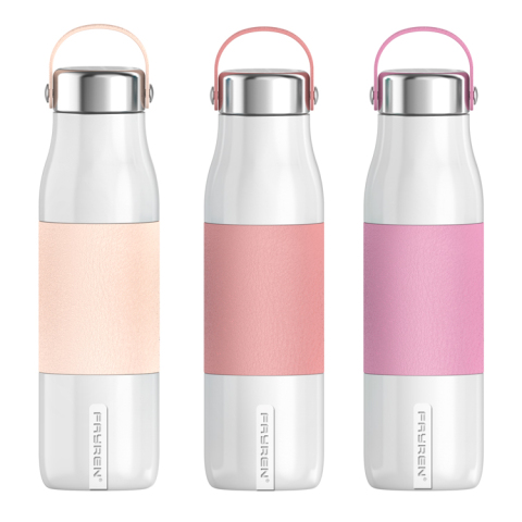 Le bottiglie d'acqua da 500 ml, riutilizzabili, ecologiche e a tenuta stagna, isolate sotto vuoto, mantengono calde 12 ore