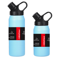 Isolierte Edelstahl-Wasserflasche mit Ausgussdeckel