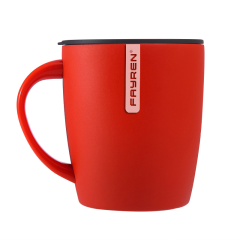 Tazza da caffè da viaggio isolata 304 a doppia parete con manico