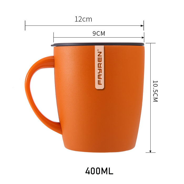 Tasse de voyage à café isolée 304 à double paroi avec poignée