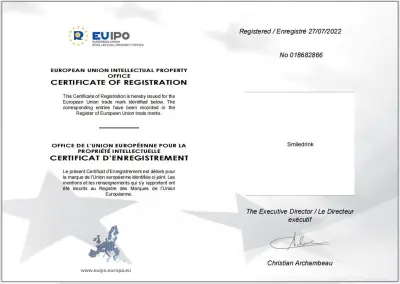 CERTIFICADO DE REGISTRO DE PROPRIEDADE INTELECTUAL DA UNIÃO EUROPEIA