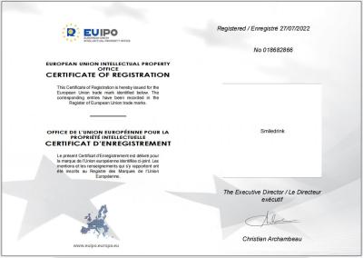 EUROPEAN UNION INTELLECTUAL PROPERTY  CERTIFICATE OF REGISTRATION