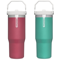 20oz 30oz Leak-proof Stainless Steel Vacuum Insulated Travel Thermoses Tumbler Coffee Car Mug With Handle And Straw Flip Lid