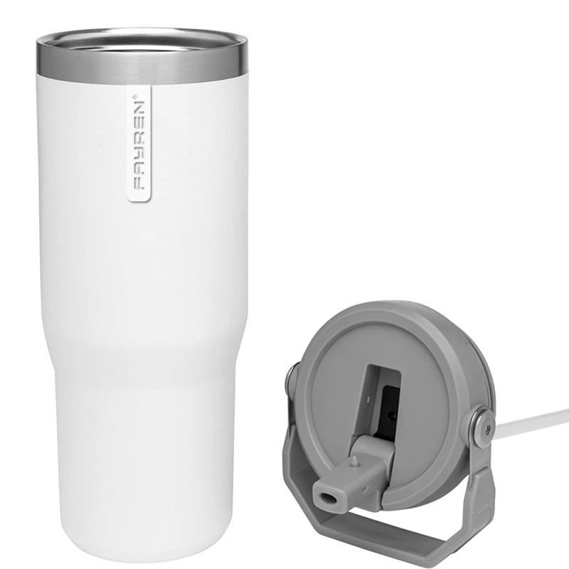 20oz 30oz Leak-proof Stainless Steel Vacuum Insulated Travel Thermoses Tumbler Coffee Car Mug With Handle And Straw Flip Lid