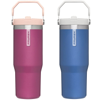 20oz 30oz Leak-proof Stainless Steel Vacuum Insulated Travel Thermoses Tumbler Coffee Car Mug With Handle And Straw Flip Lid