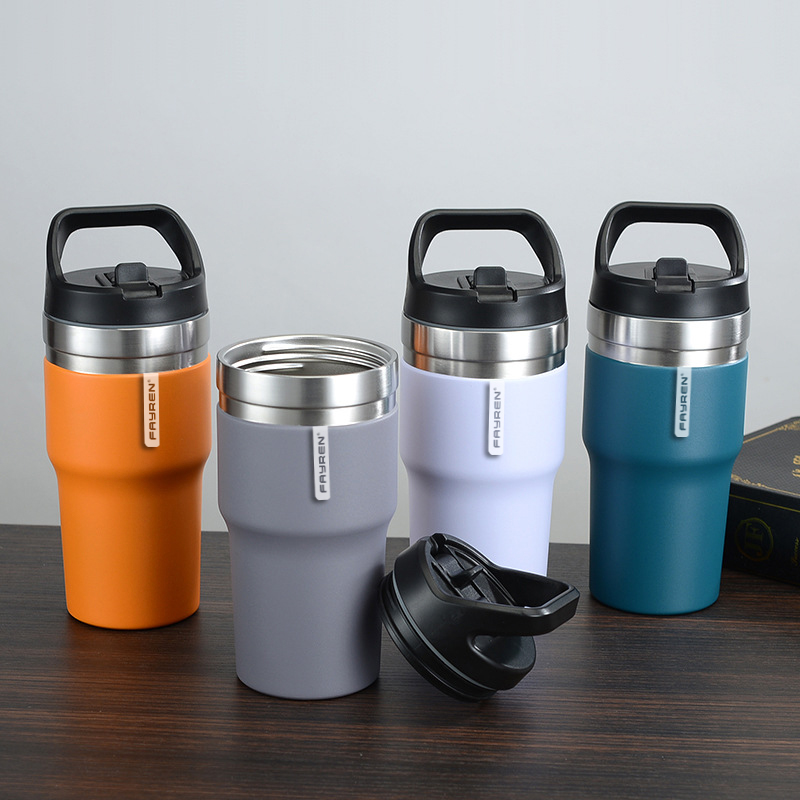 Buy Wholesale China Thermosublimation Coated Thermos Cup 304 Double-layer  Stainless Steel Portable Car Cup 14 Handle Car Cup & Mug at USD 1.8