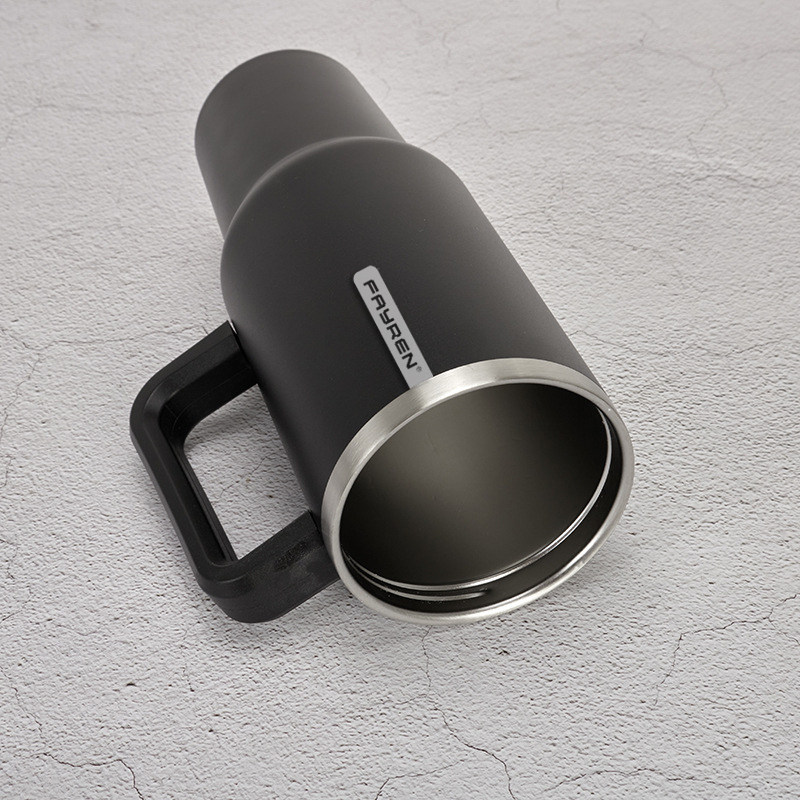 Fayren Logo personalizzato Amazon Vendita calda Tazze da viaggio per caffè in acciaio da 40 once Mantieni la tazza da caffè da viaggio fredda con manico
