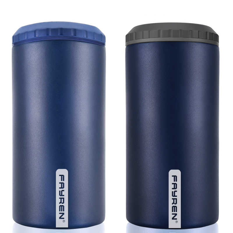 Neues Produkt, gerader, doppelwandiger Bierkühler aus Edelstahl, Sublimation, schlanker Dosenkühler, Isolatorhalter