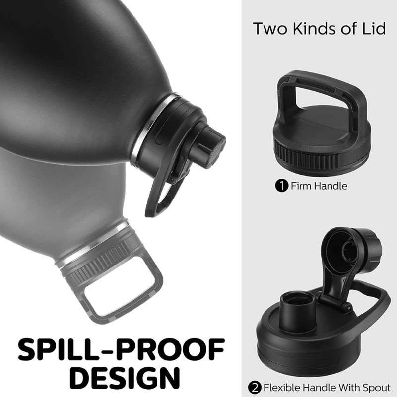 Fayren 128 Oz Growler Keg Manufacturer 1 Gallon Stainless Steel Big Water Bottle Beer Wine Thermal Jug Insulated Big Wine Bottle