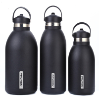 Flacon sous vide à Large bouche pour Sport de plein air, bouteille d'eau isolée en acier inoxydable à Double paroi de grande capacité de 1800Ml 2500Ml