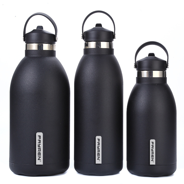 Flacon sous vide à Large bouche pour Sport de plein air, bouteille d'eau isolée en acier inoxydable à Double paroi de grande capacité de 1800Ml 2500Ml