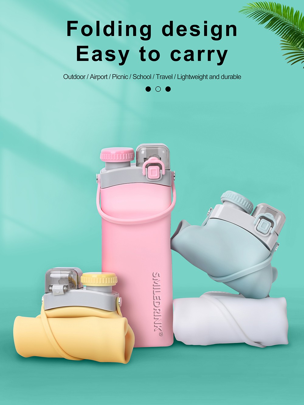 silicone foldable water bottle​