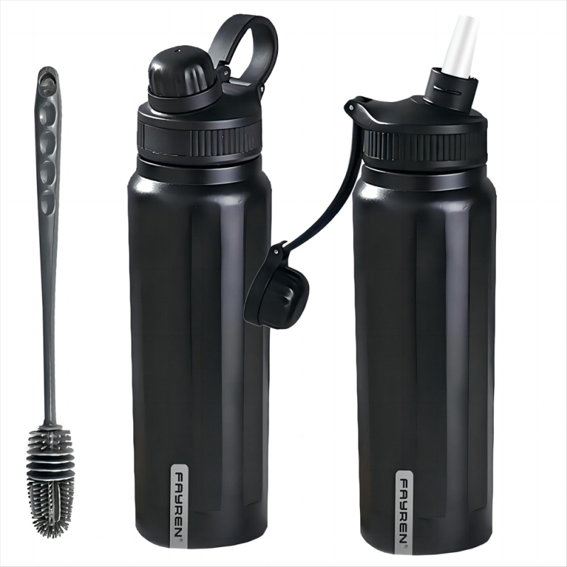 820ml Double Wall Thermos Vacuum Flask Stainless Steel Insulated Wide Mouth Sports Water Bottle