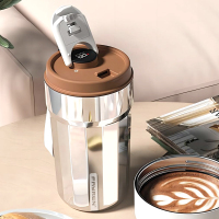 Temperature Control Coffee Tumbler for Keep Hot/Iced Double Wall Stainless Steel Portable Vacuum Insulation Smart Coffee Mug Spill Proof with Lid