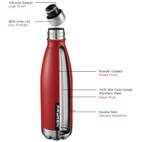 Bottiglia d'acqua termica in acciaio inossidabile a forma di cola isolata sportiva a doppia parete da 350 ml 500 ml 750 ml