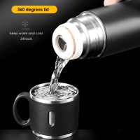 Travel Wide mouth jug Thermos Vacuum Flask Stainless Steel Water Bottle Double Warm Vacuum Cup With Water Mug
